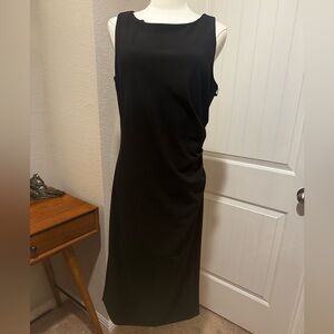 NWT WHBM Chic Black Midi Dress